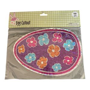 Easter Egg Die Cutouts Double Sided Shiny & Matte Pink Purple Blue Orange *New